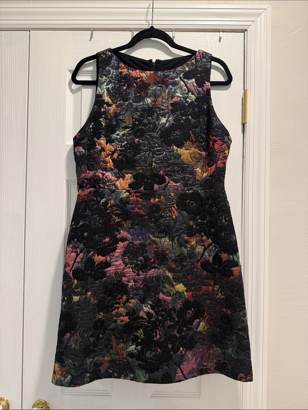 Alice + Olivia Beautiful Multi Floral Cocktail Dress with Mesh Detail Size 12
